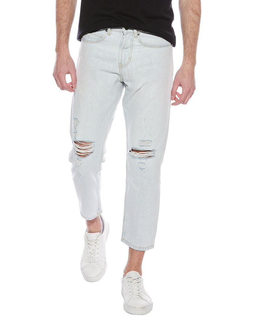 Hugo Boss Loose Fit Cropped Tapered Jean In Grey