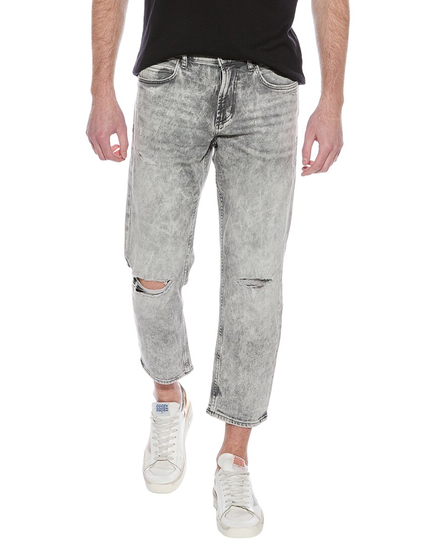 Hugo Boss Loose Fit Cropped Tapered Jean In Grey