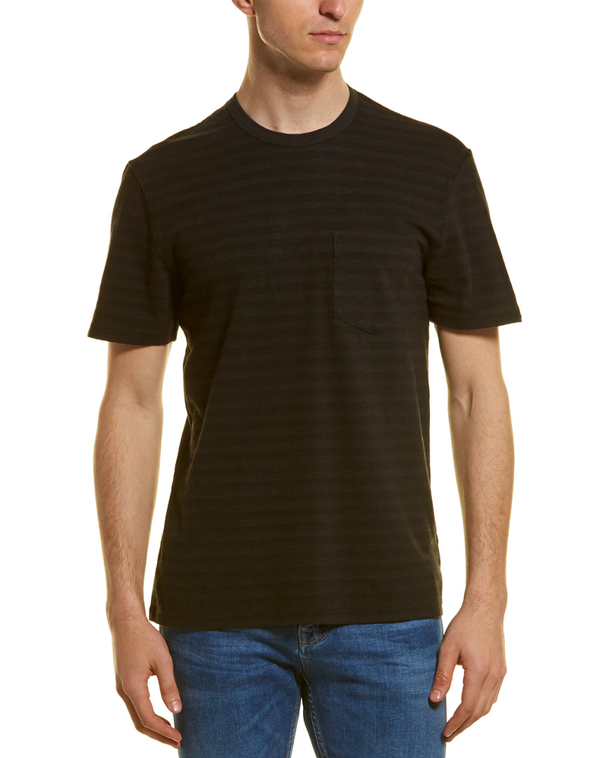 Image of James Perse Shadow Striped Pocket T-Shirt