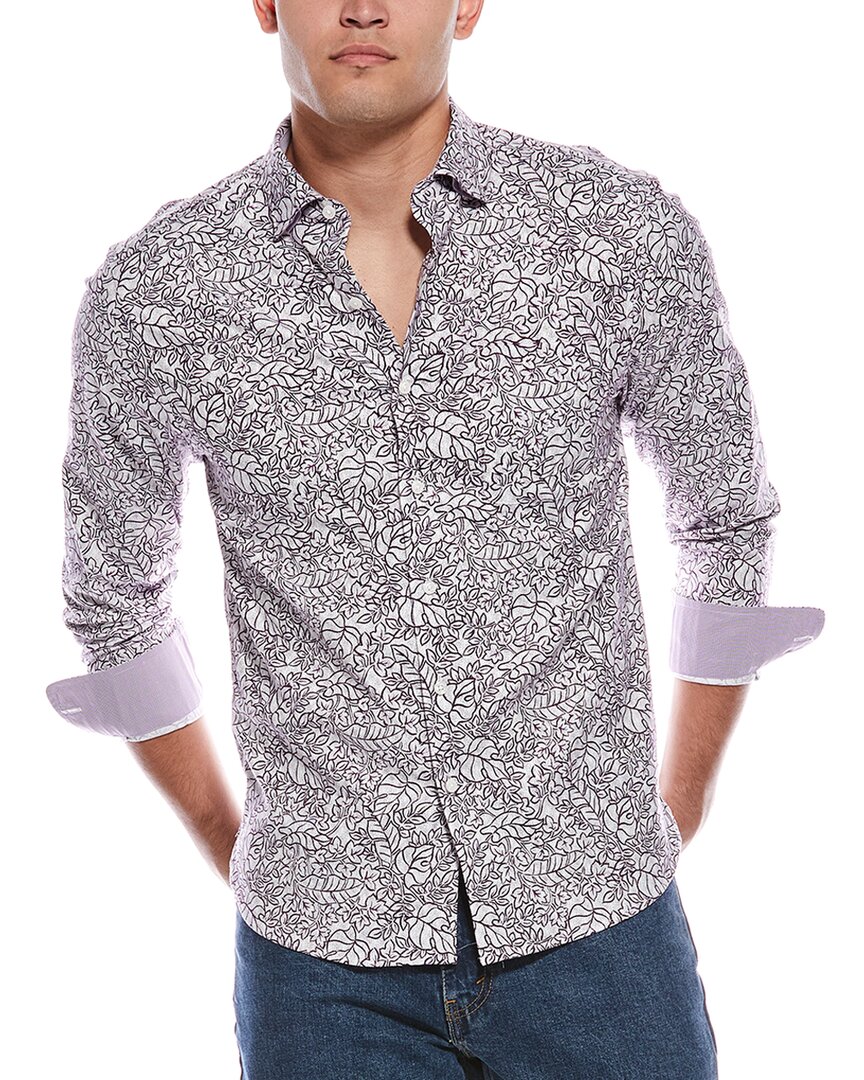 Tommy Bahama Lazlo Seaside Soiree Silk-blend Shirt In Gray