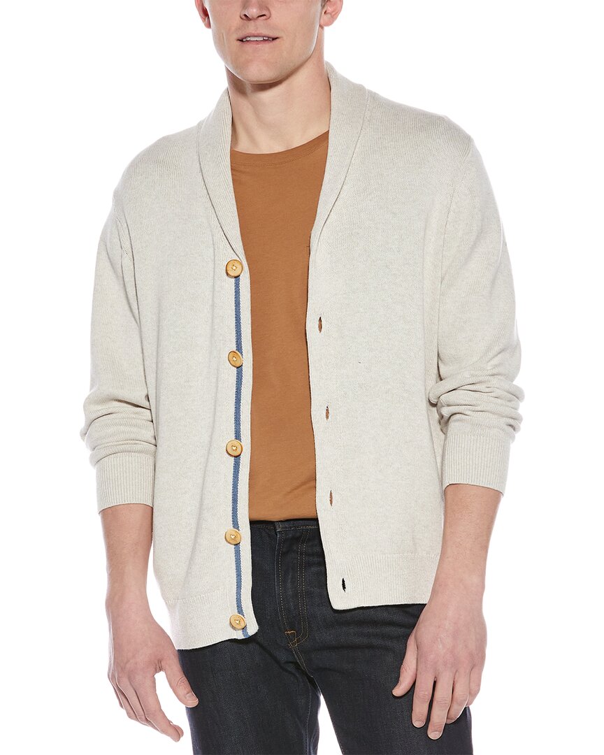 Tommy Bahama Palm Perfection Shawl Collar Cardigan In Beige