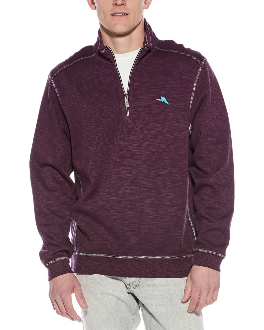 Tommy Bahama Tobago Bay 1/2-zip Mock Neck Sweater In Purple
