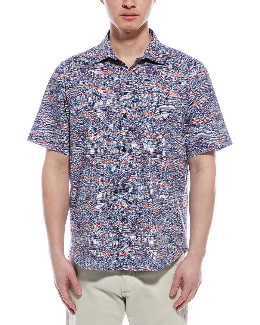 Tommy Bahama Bahama Coast Monte Rio Geo Shirt In Grey