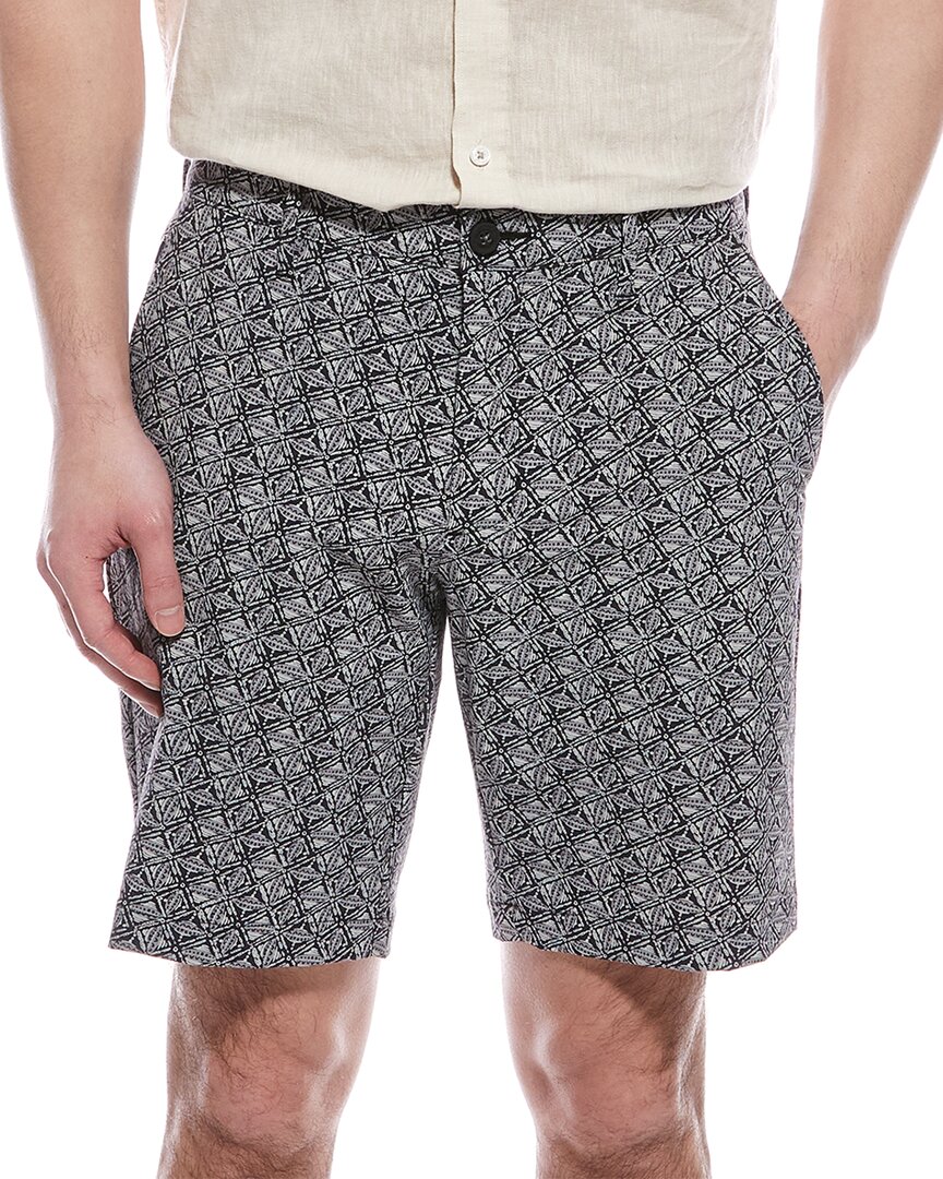 Tommy Bahama Chip Shot Beachcomber Geo Stretch Ripstop Shorts In Black