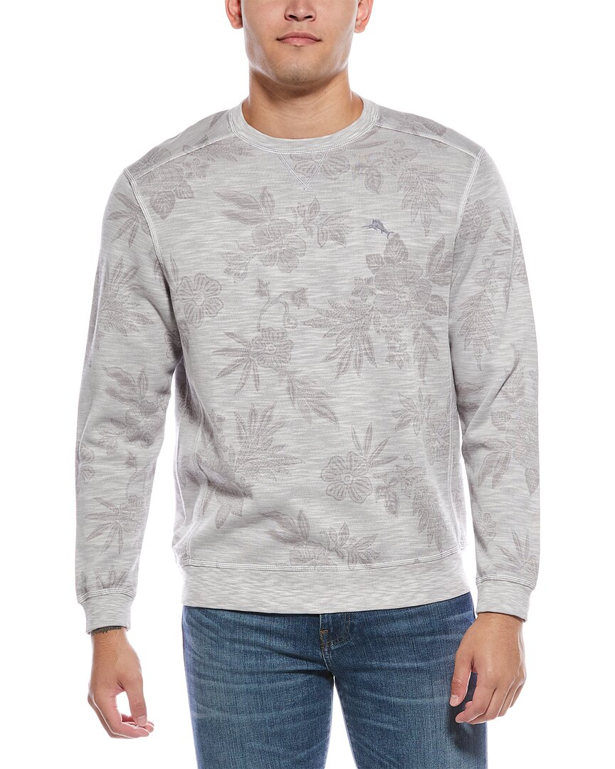 Tommy Bahama Tobago Bay Blooms Crewneck Sweatshirt In Gray