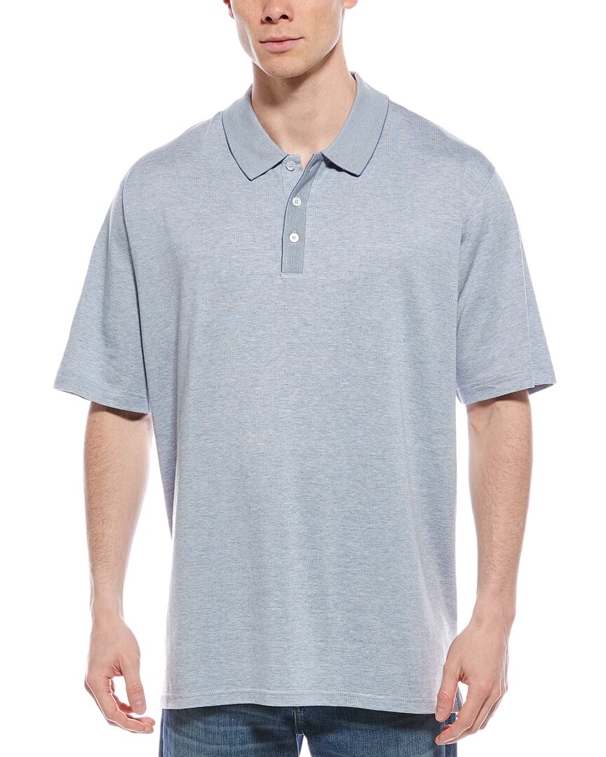 Peter Millar Barnes Knit Polo Shirt In Blue