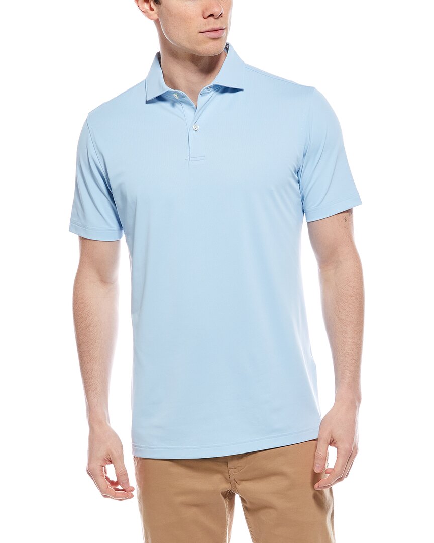 Peter Millar Soul Performance Mesh Polo Shirt In Blue