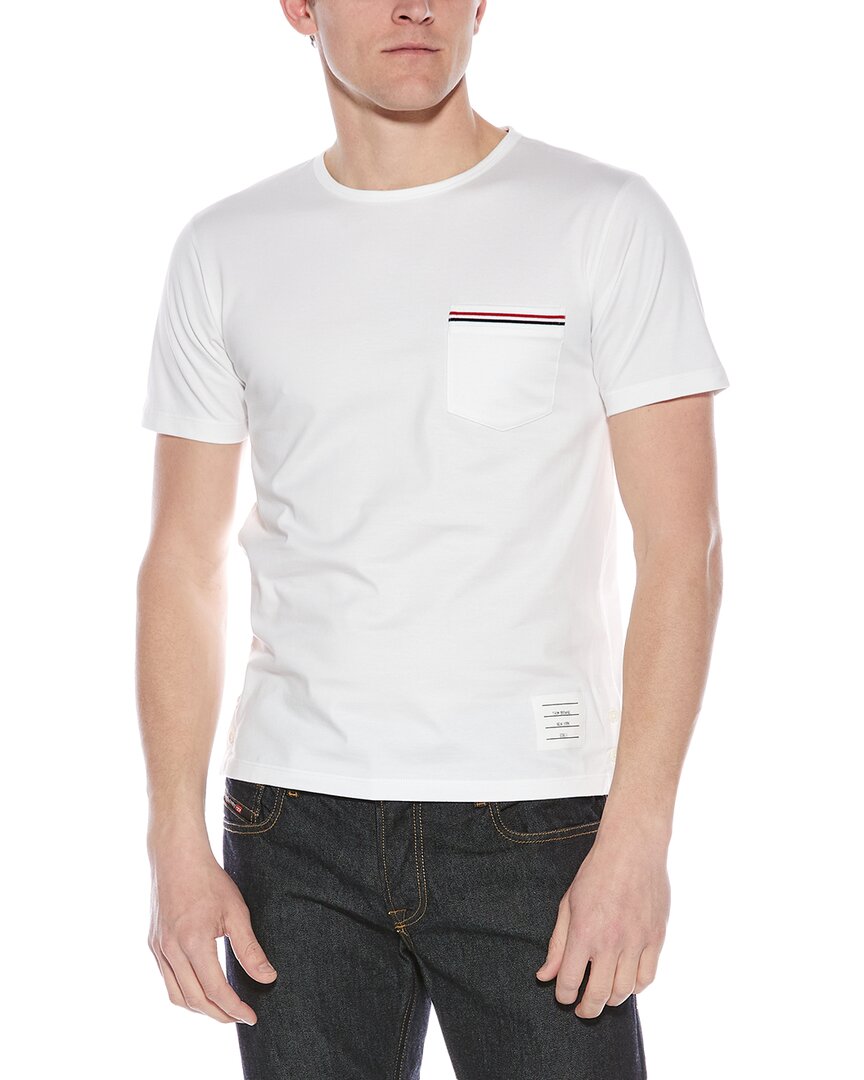 Thom Browne Rwb Pocket T-shirt In White