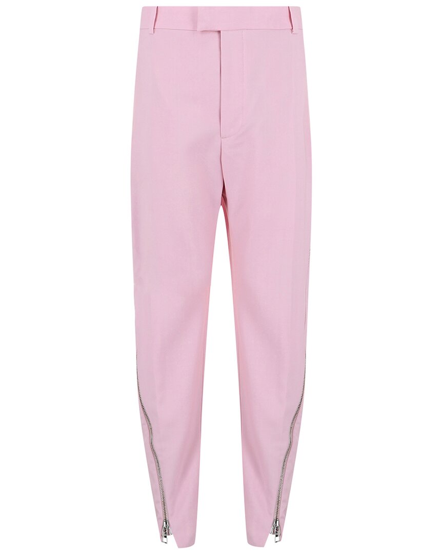 Alexander Mcqueen Punk Zip-detail Slim Trousers In Pink