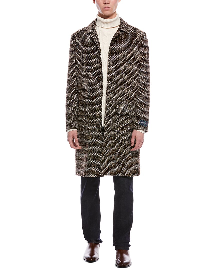 Paisley & Gray Big Boy Overcoat In Brown