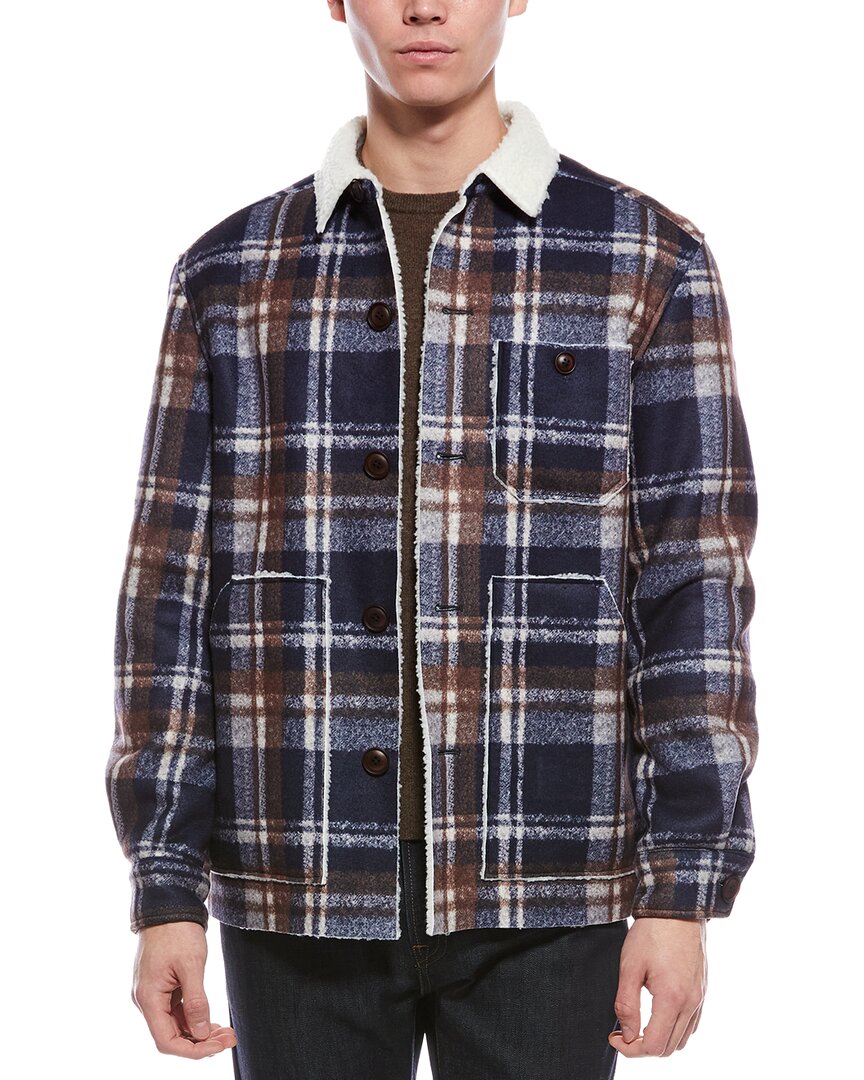 Paisley & Gray Wool-blend Barn Coat In Blue