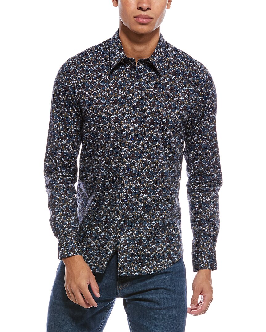 Paisley & Gray Parker Printed Shirt In Blue
