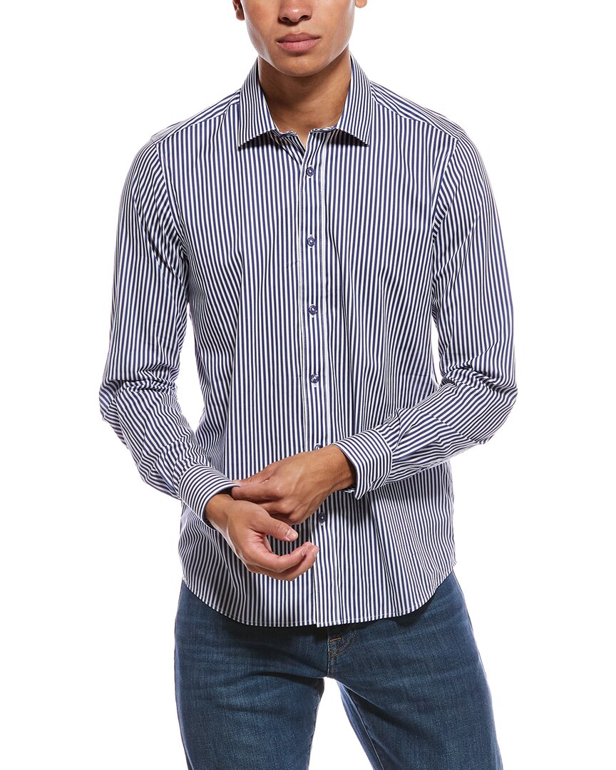 Paisley & Gray Samuel Stripe Shirt In Blue