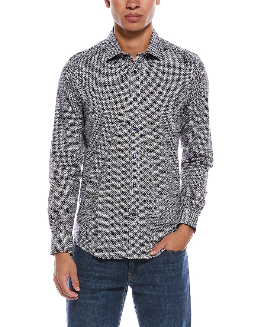 Paisley & Gray Samuel Geo Shirt In Blue