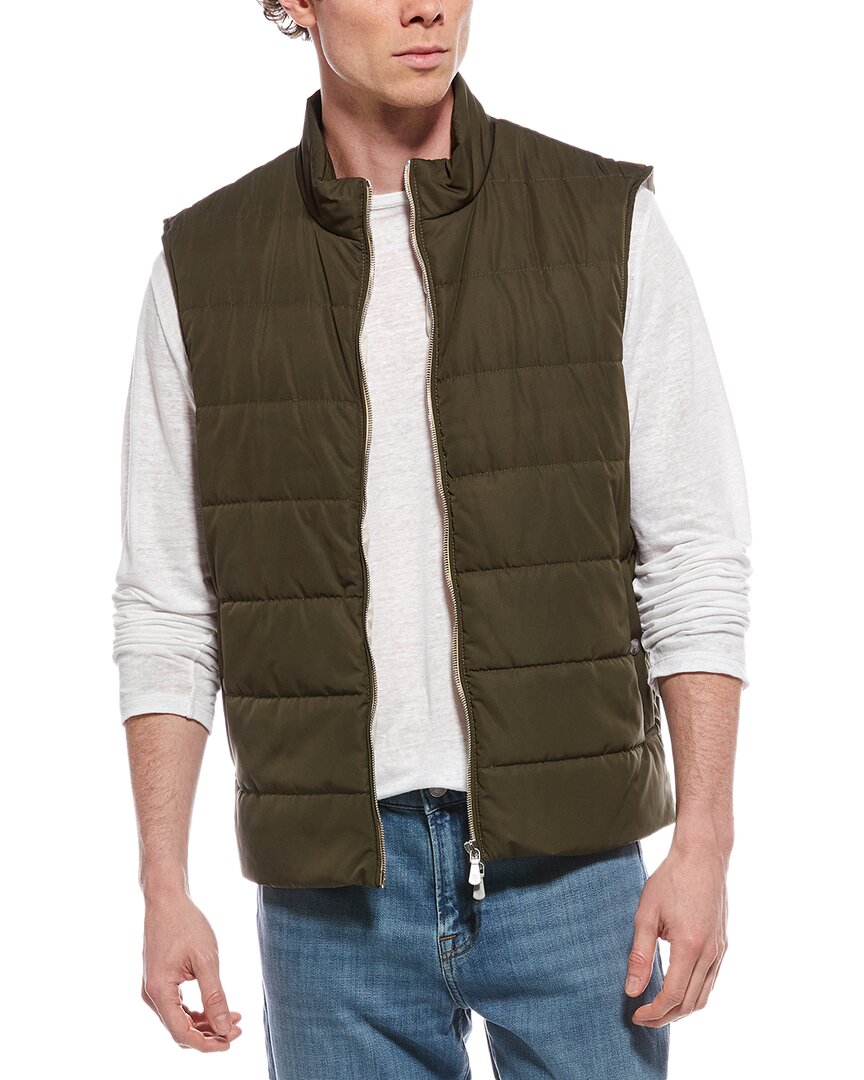 Eleventy Man Vest Military Green Size 48 Polyamide In Green