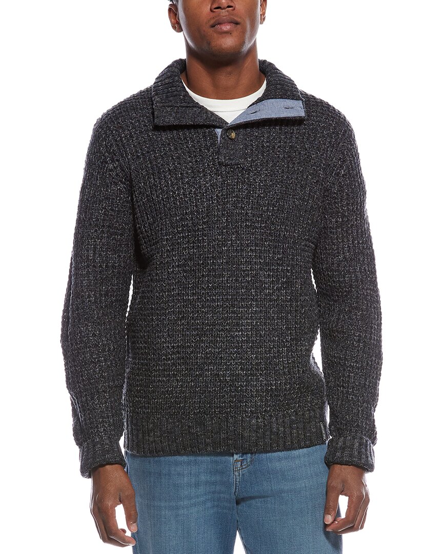 Weatherproof Vintage Shaker Rib Mock Neck Sweater In Gray