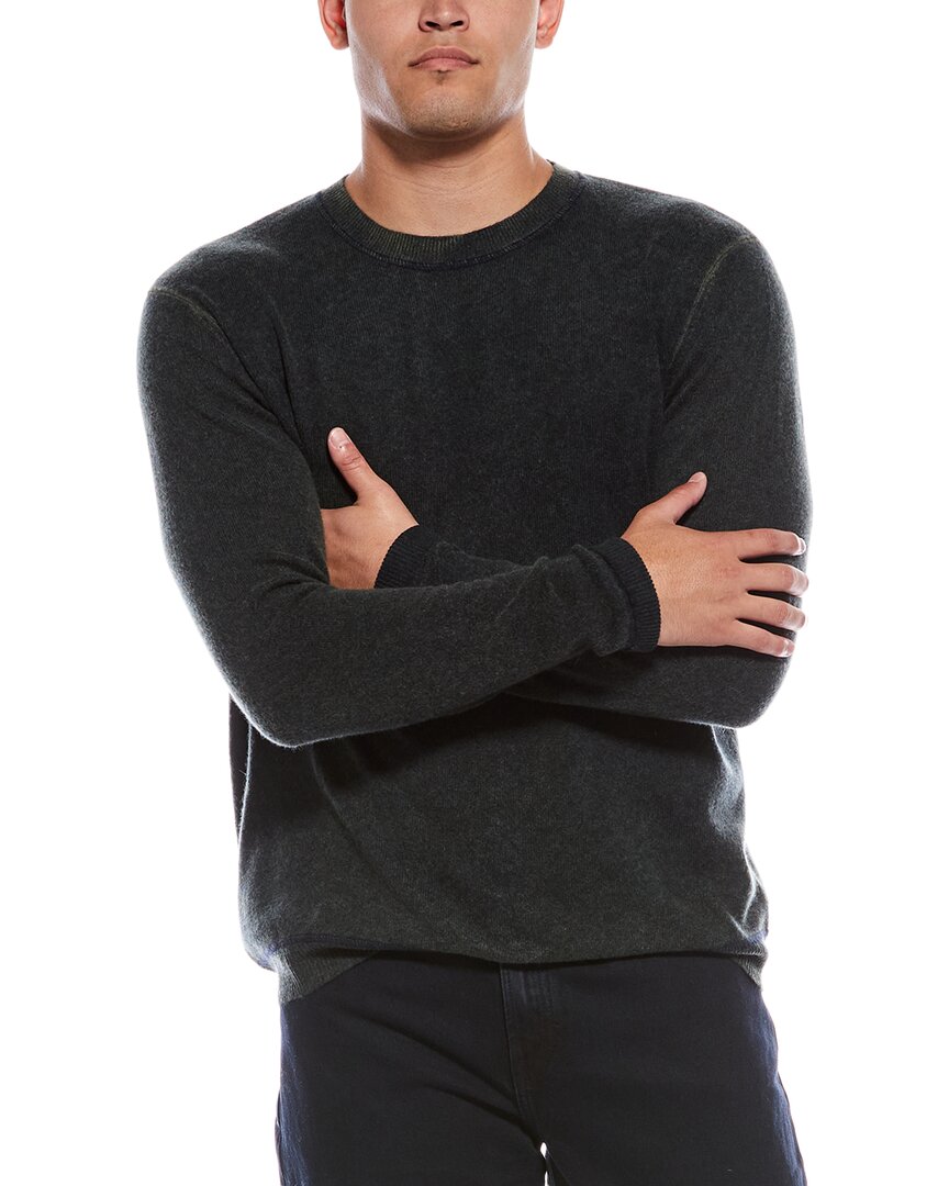 Autumn Cashmere Inked Cashmere Crewneck Sweater In Black