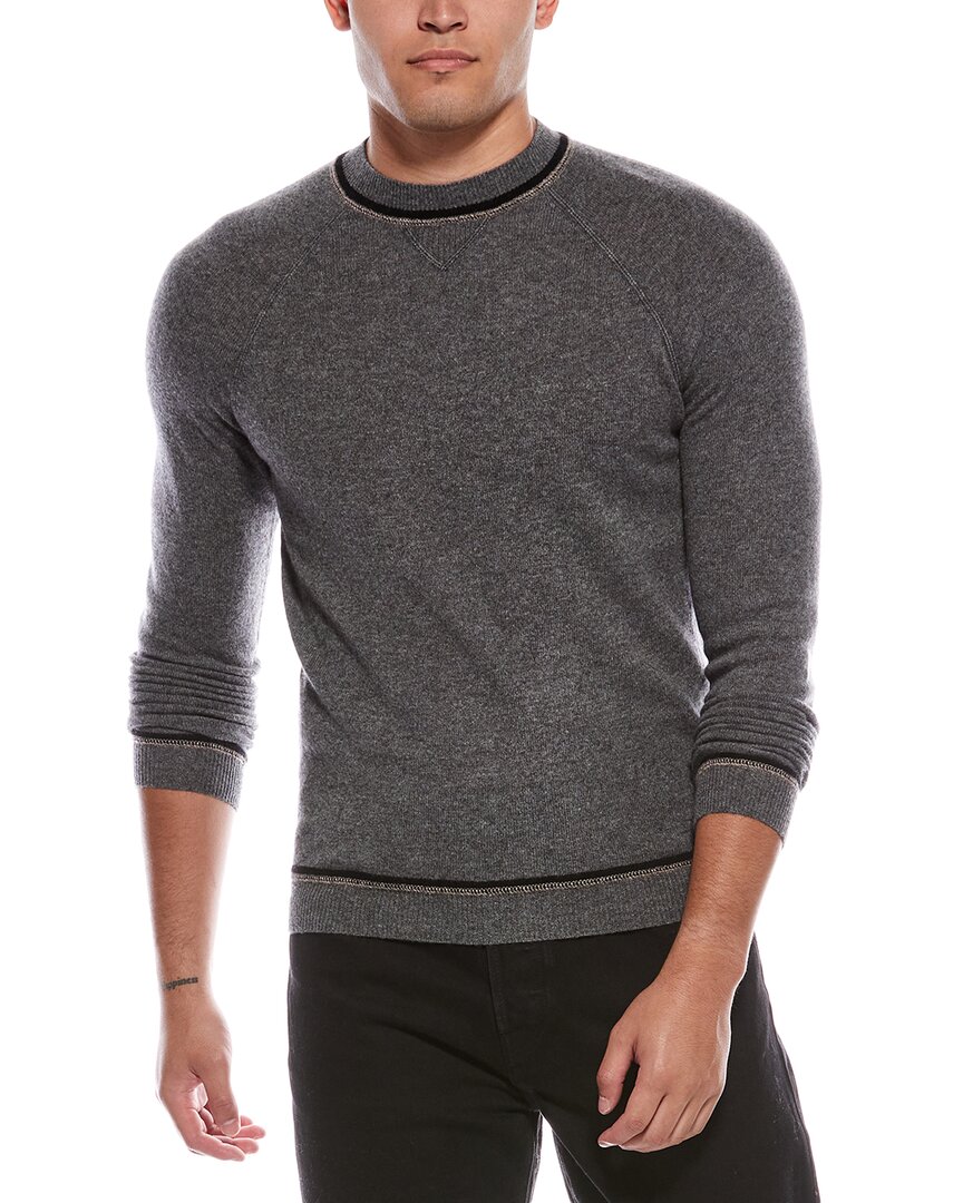 Autumn Cashmere Raglan Cashmere Crewneck Sweater In Gray