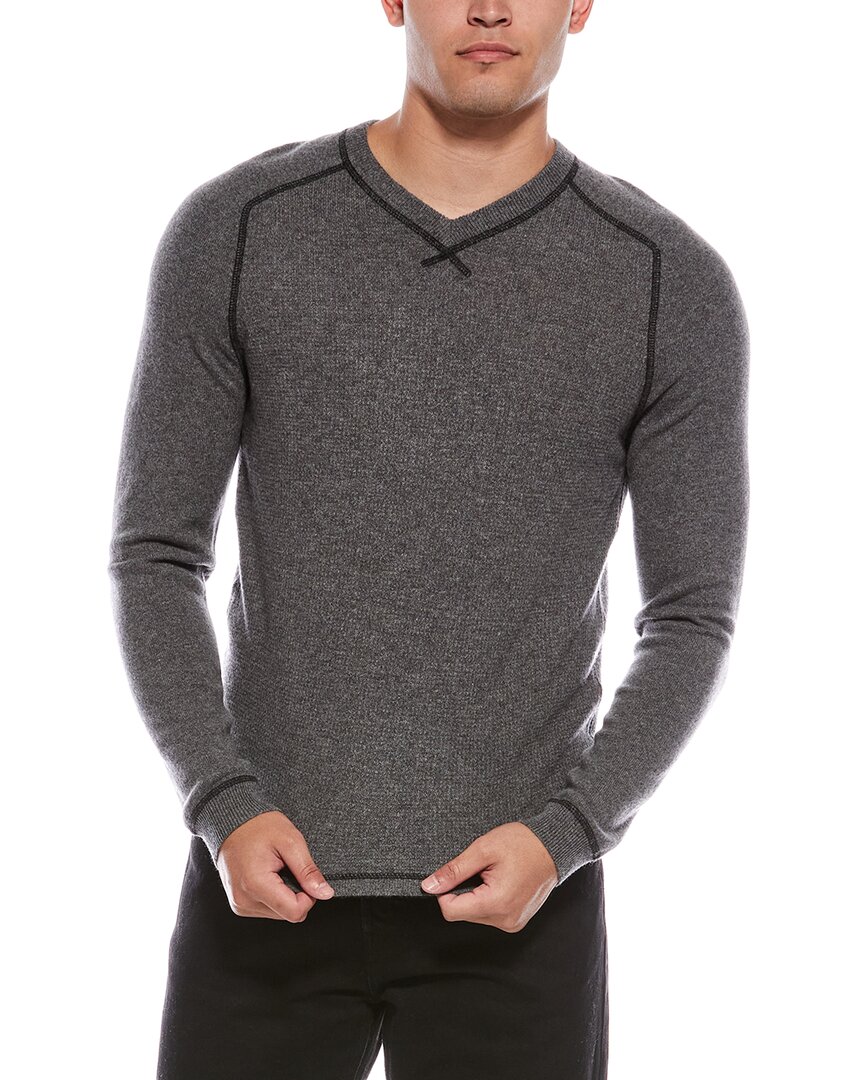 Autumn Cashmere Cashmere Thermal Crewneck Sweater In Gray