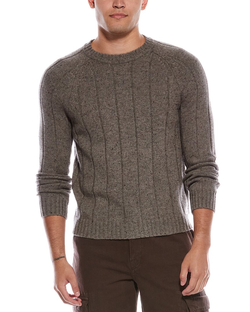 Autumn Cashmere Wool & Cashmere-blend Raglan Crewneck Sweater In Brown