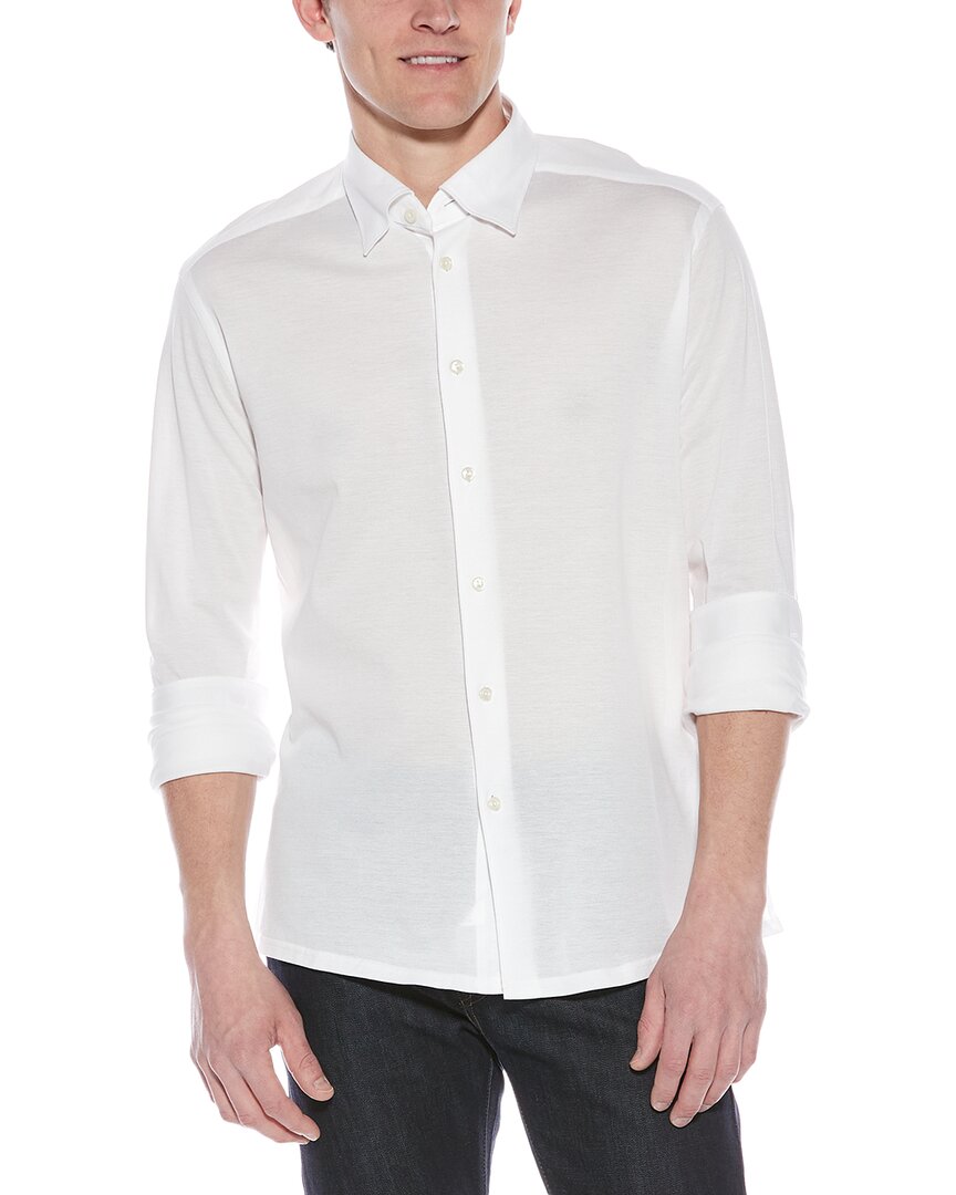 Eton Pique Shirt In White