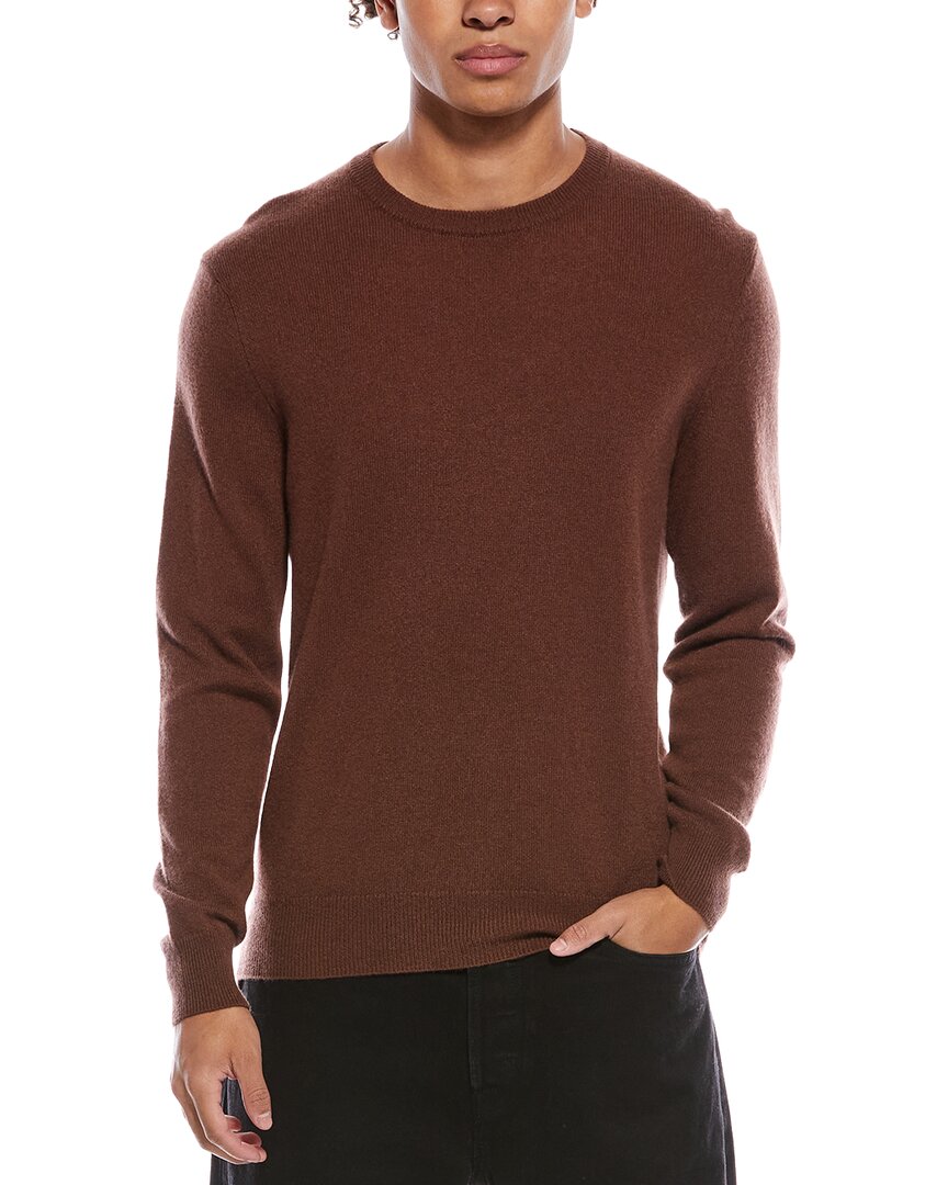 Phenix 100% Cashmere Crewneck Sweater In Brown