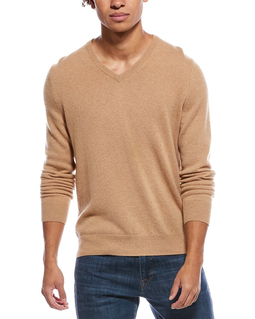 Phenix Cashmere V-neck Sweater In Brown