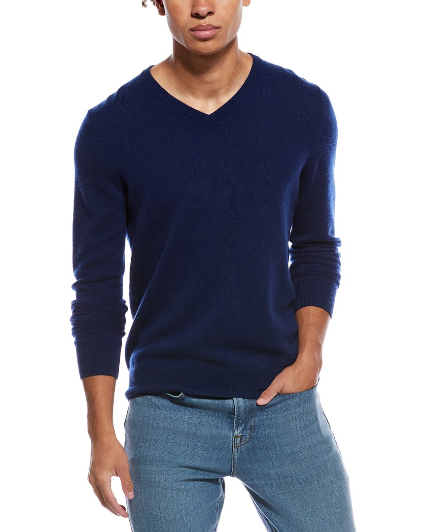 Phenix Cashmere V-neck Sweater In Blue