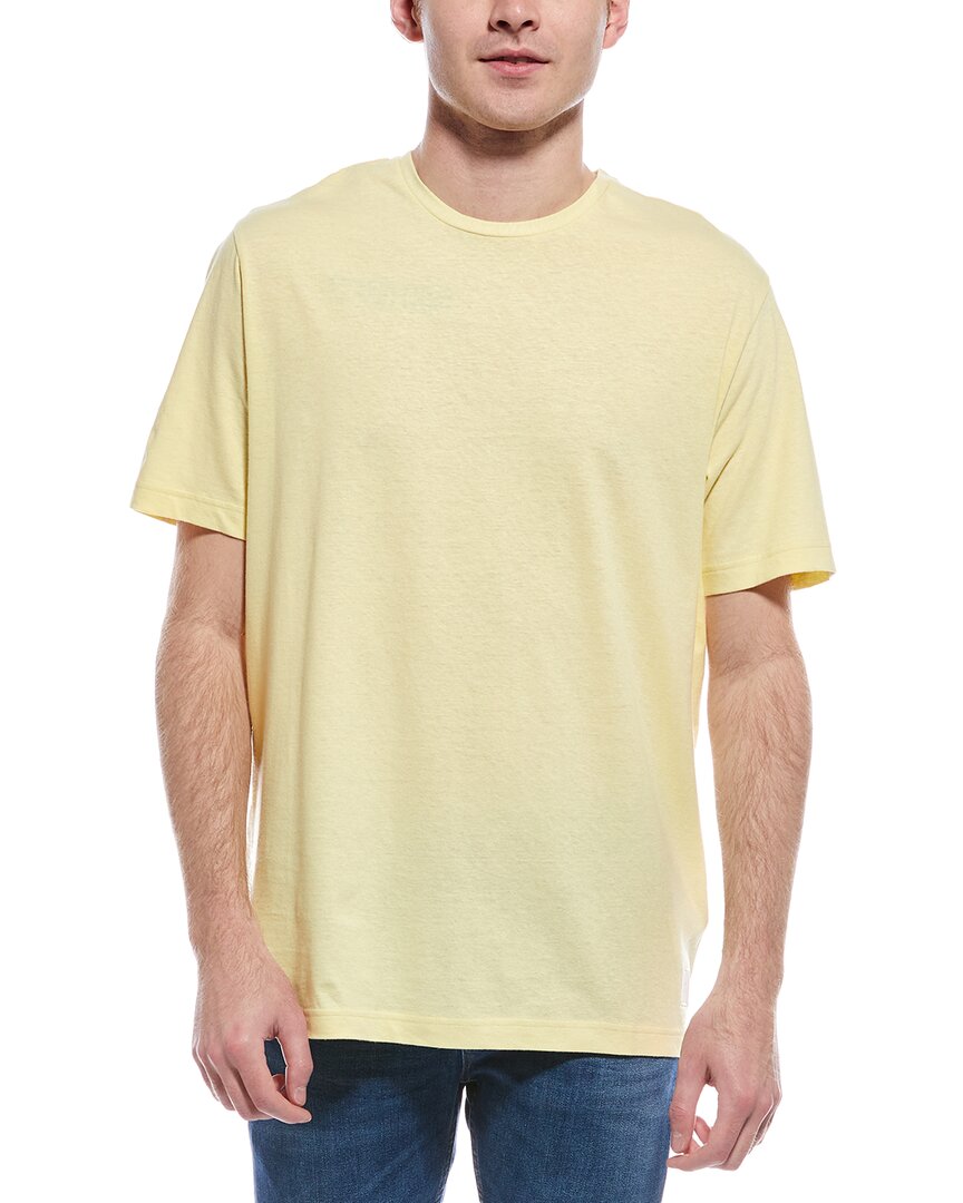 Ps By Paul Smith Regular Fit Linen-blend T-shirt In Yellow