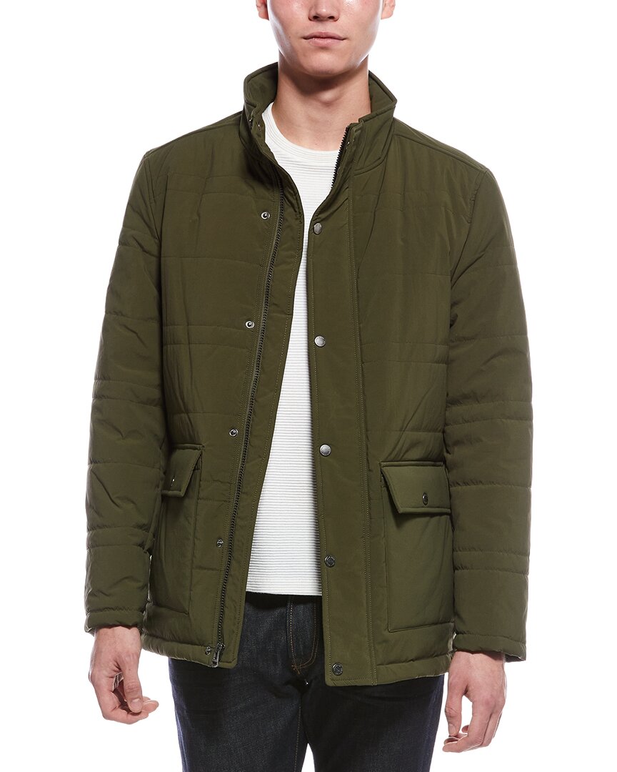 Cole Haan Signature Stretch Quilt Jacket In Green