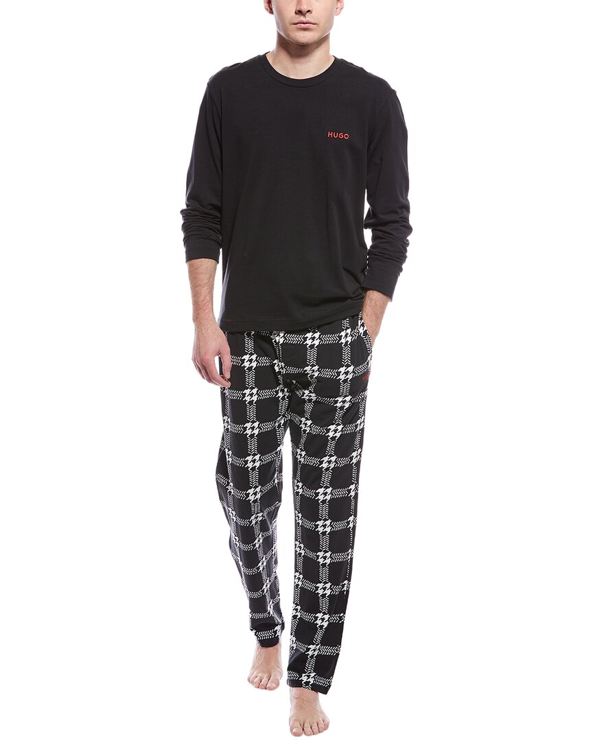 Hugo Boss 2pc Houndstooth T-shirt & Pant Set