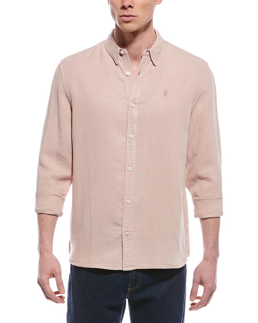 Allsaints Laguna Linen-blend Relaxed Fit Shirt