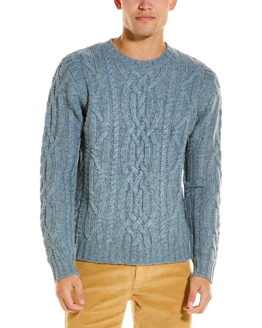 Loft 604 Links Wool Sweater In Blue