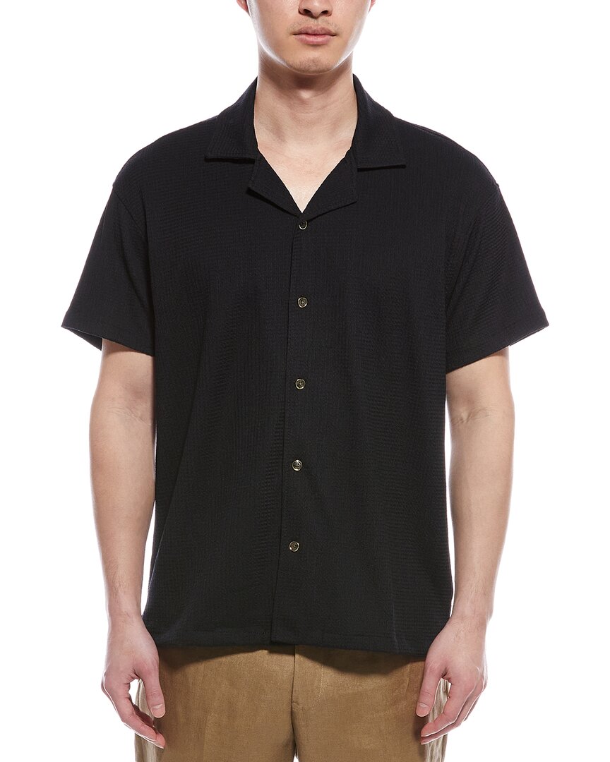 Elie Tahari Textured Cuban Shirt