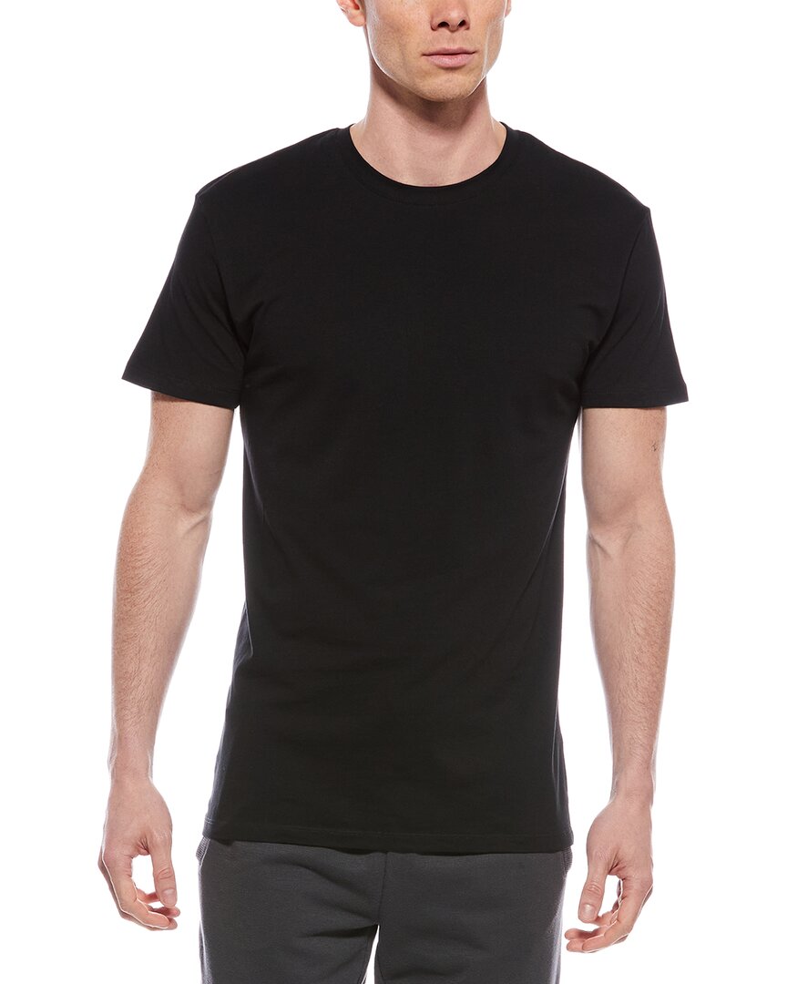 Tommy John Set Of 2 Stay-tucked Crewneck Undershirt In Black