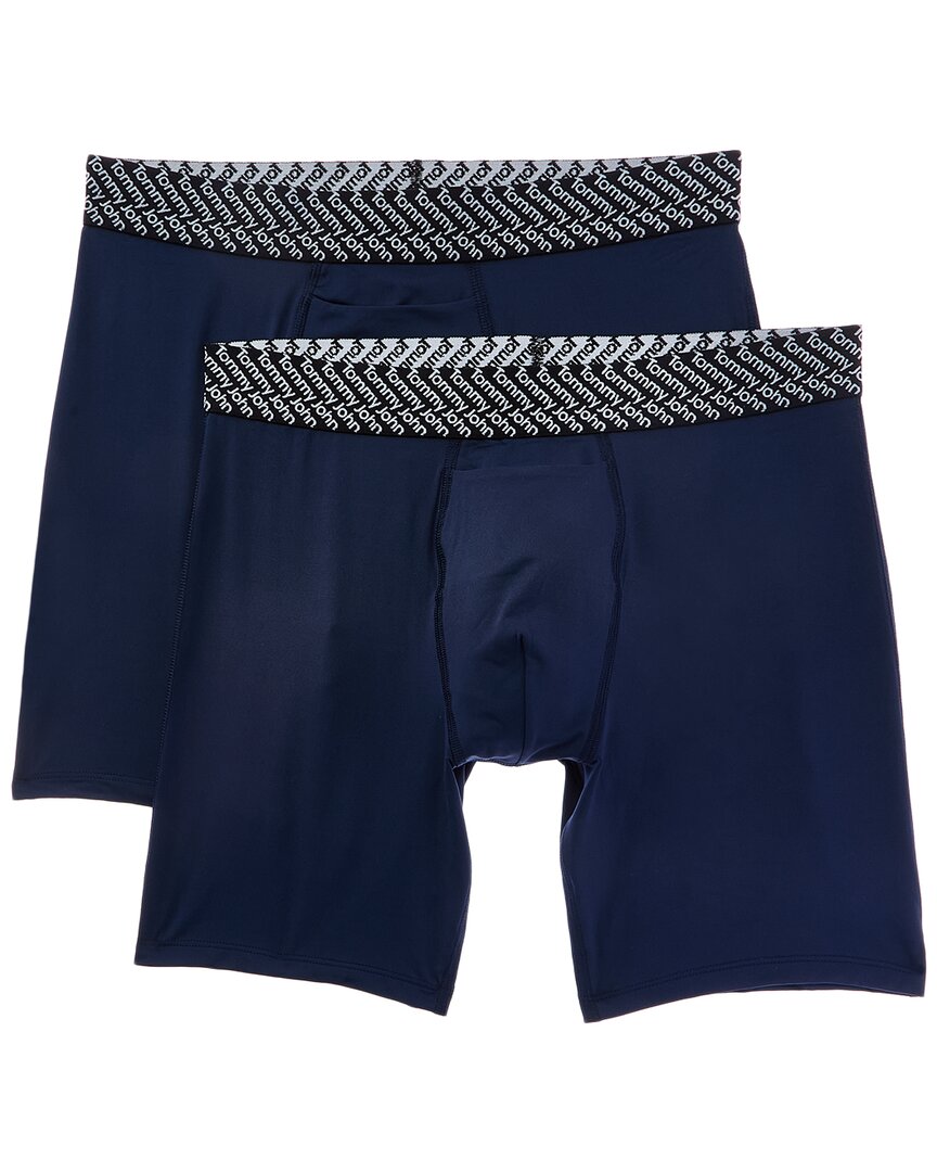 Tommy John 2pk Performance Basics Boxer Brief In Blue