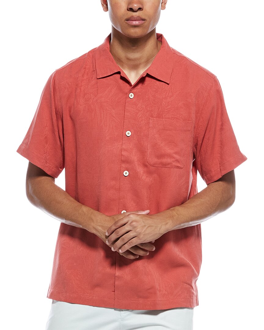Tommy Bahama Tropic Isles Silk Camp Shirt In Red