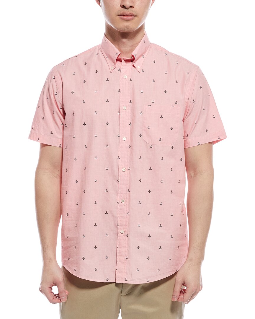 Brooks Brothers Anchor Print Shirt In Pink