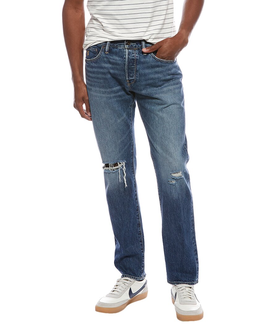 Todd Snyder Destroyed Blue Wash Slim Fit Jean In Blue