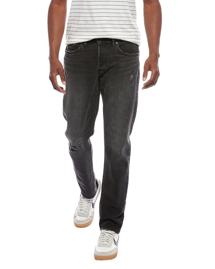 Todd Snyder Destroyed Black Wash Slim Fit Jean