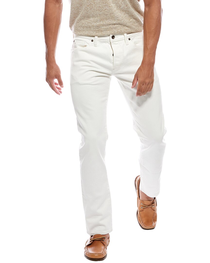 Todd Snyder Slim Fit Japanese White Wash Jean In White