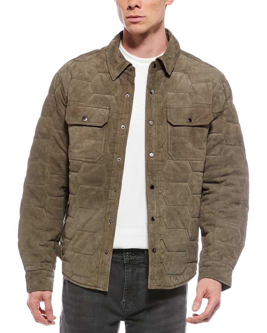Blanknyc Blank Nyc Over The Moon Quilted Suede Jacket In Brown
