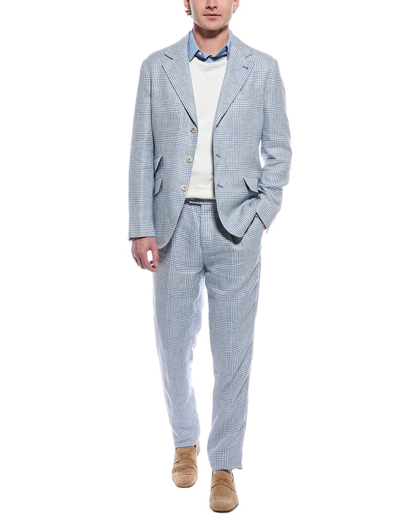 Brunello Cucinelli 2pc Linen & Wool-blend Suit