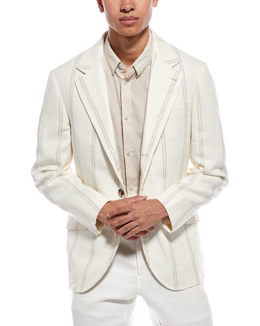 Brunello Cucinelli Linen, Silk, & Wool-blend Blazer
