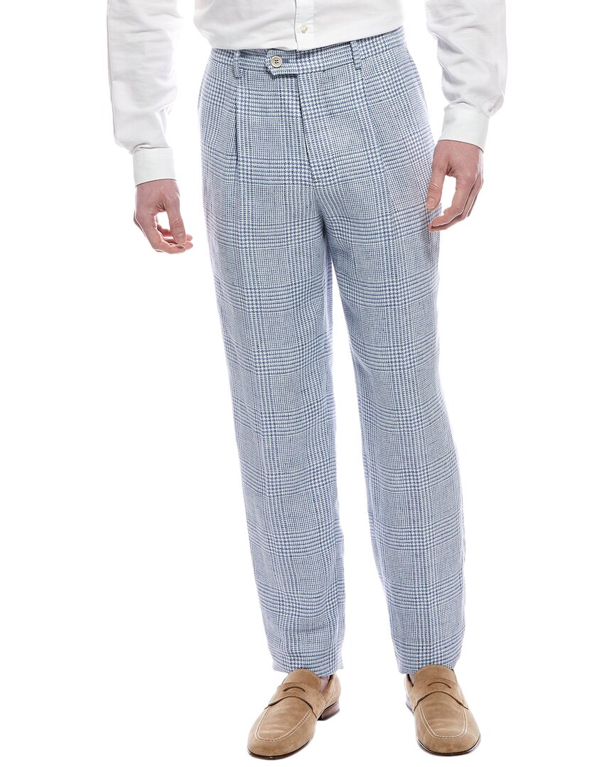 Brunello Cucinelli Leisure Fit Linen, Wool & Silk-blend Pant