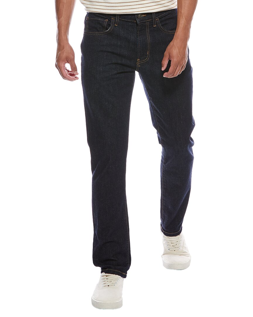 Hudson Wes Classic Straight Jeans In Coated Gunmetal In Black