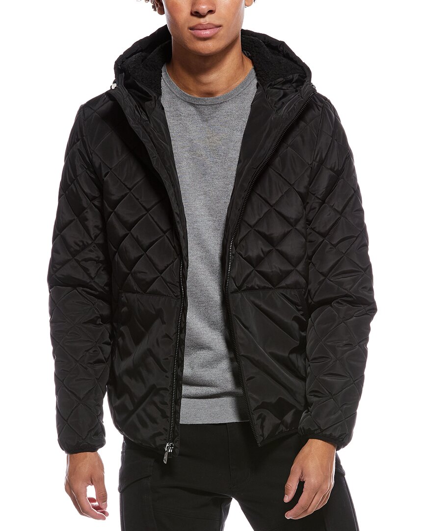 Kenneth Cole Diamond Quilted Coat In Black