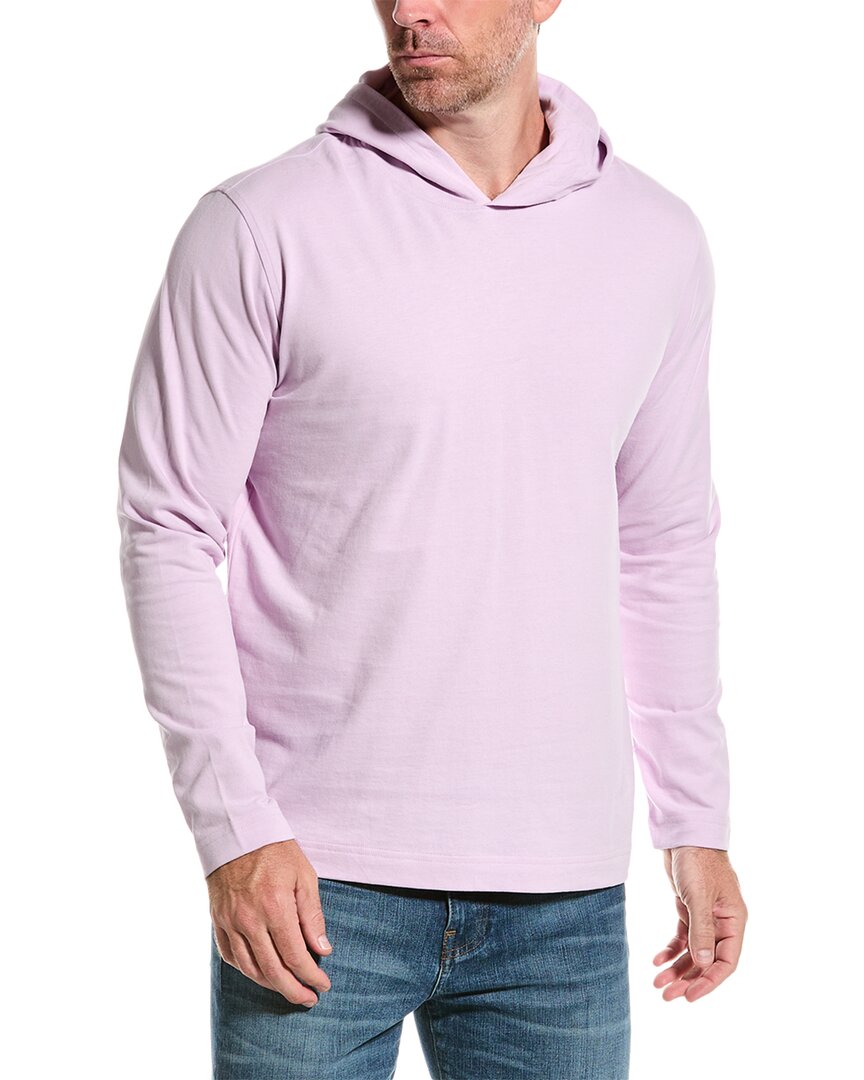 Vince Sueded Hoodie In Purple