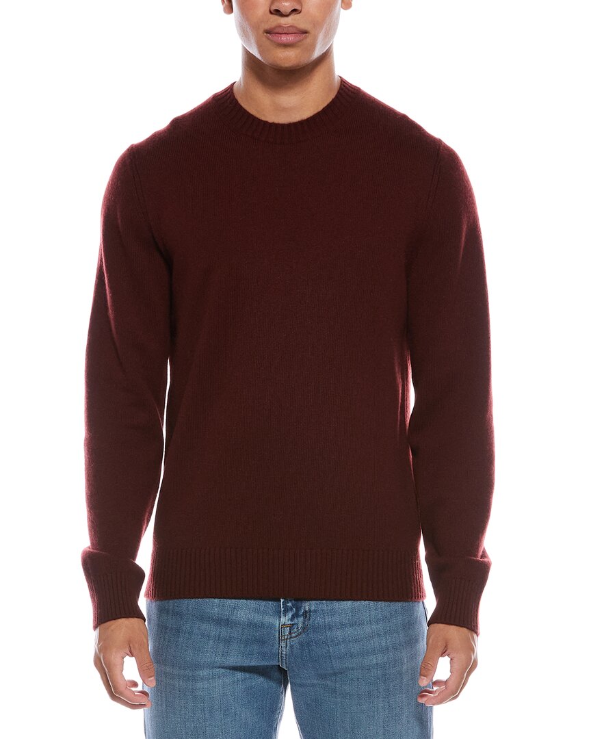 Vince Classic Wool & Cashmere-blend Crewneck Sweater In Red