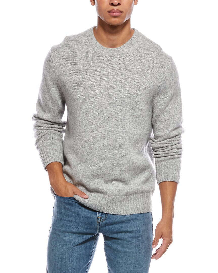 Vince Melange Wool & Cashmere-blend Crewneck Sweater In Gold